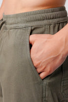 Straight Jogger Pants - Olive Green - Mendeez