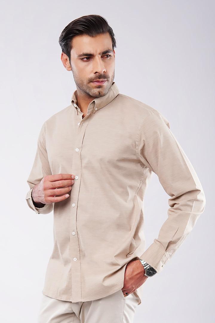 Oxford Shirt - Sand Brown - Mendeez