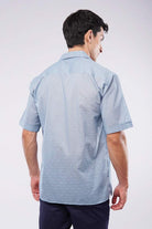 Textured Cuban Shirt - Sky Blue - Mendeez