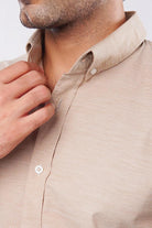 Oxford Shirt - Sand Brown - Mendeez