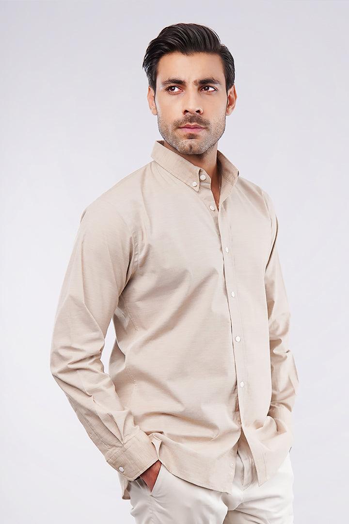 Oxford Shirt - Sand Brown - Mendeez