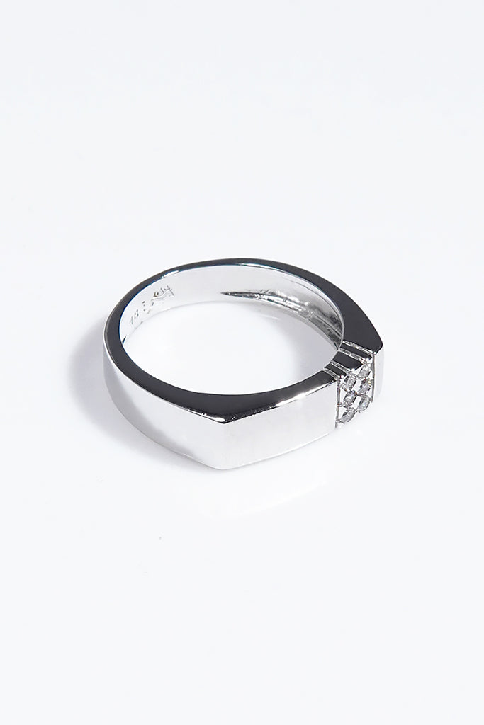 Signet Stone Ring - Silver - Mendeez