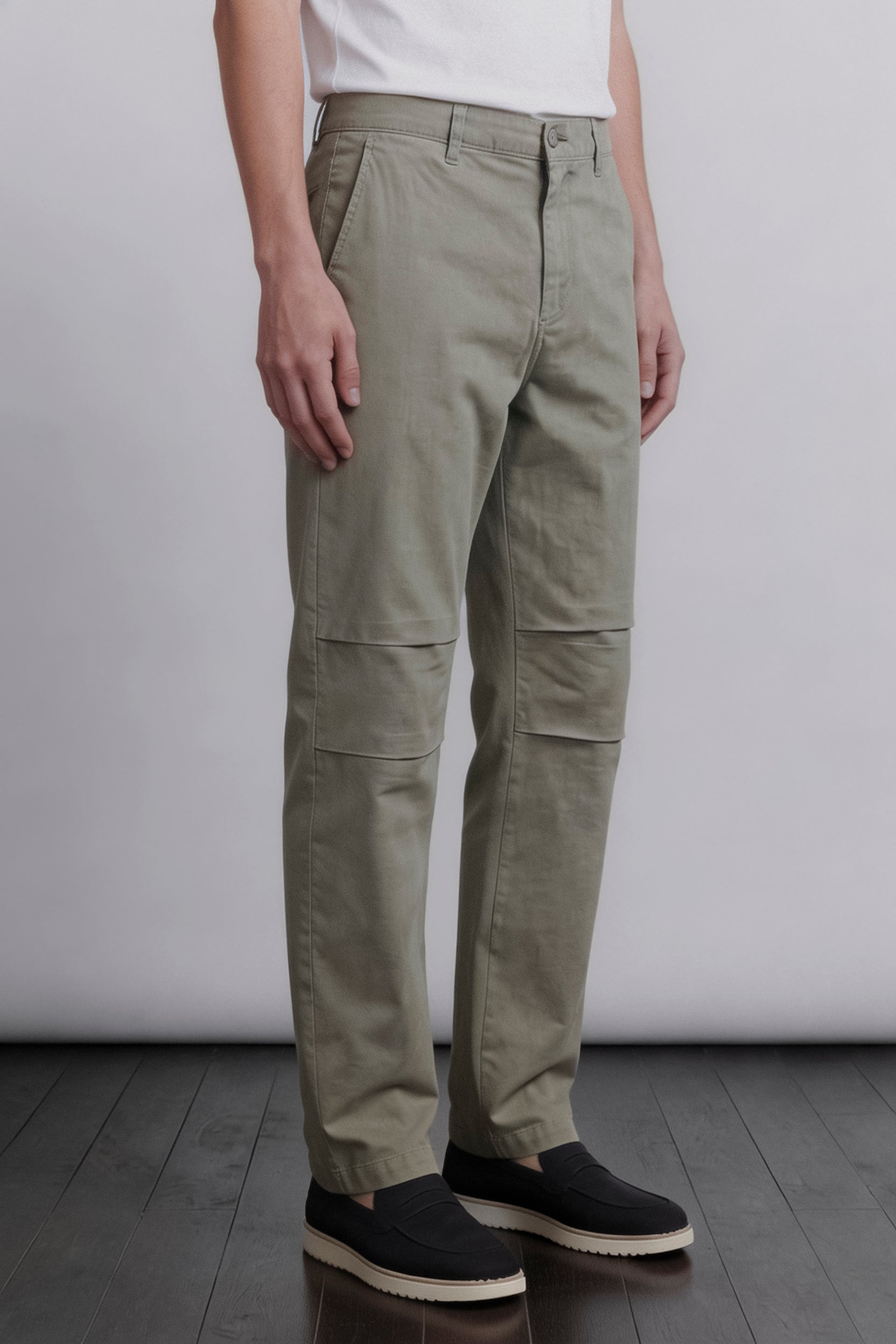 Pleated Pants - Sage Green - Mendeez