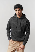 Camo Pullover Hoodie - Dark Grey - Mendeez