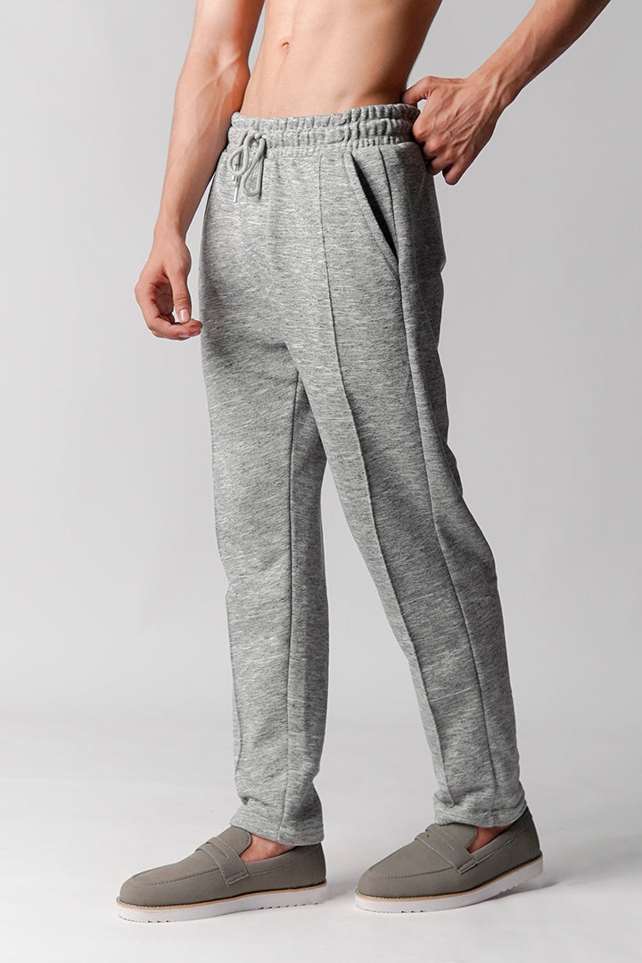 Pintex Jogger Pants - Grey - Mendeez