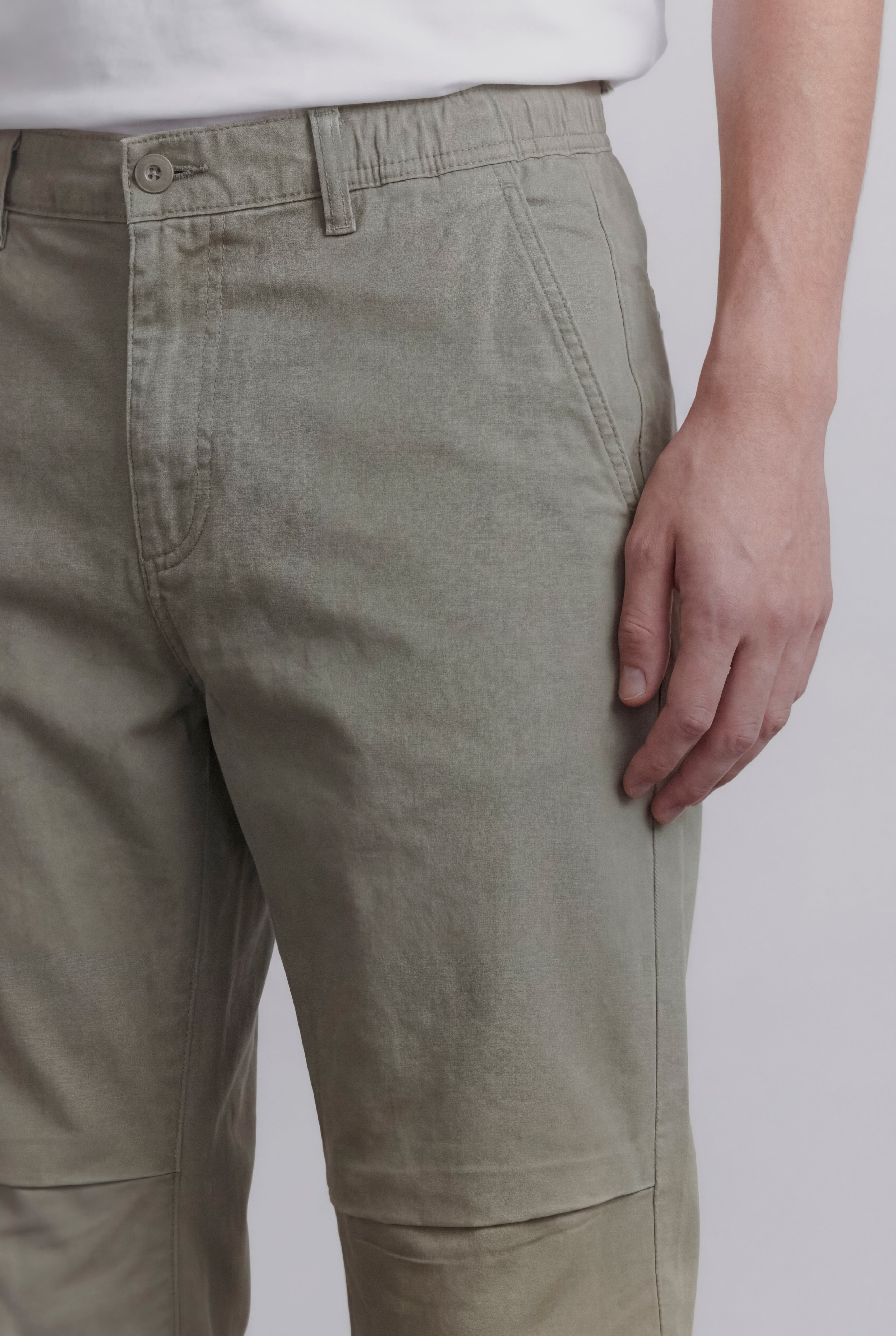 Pleated Pants - Sage Green - Mendeez