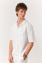 Box Fit Cuban Shirt - White - Mendeez