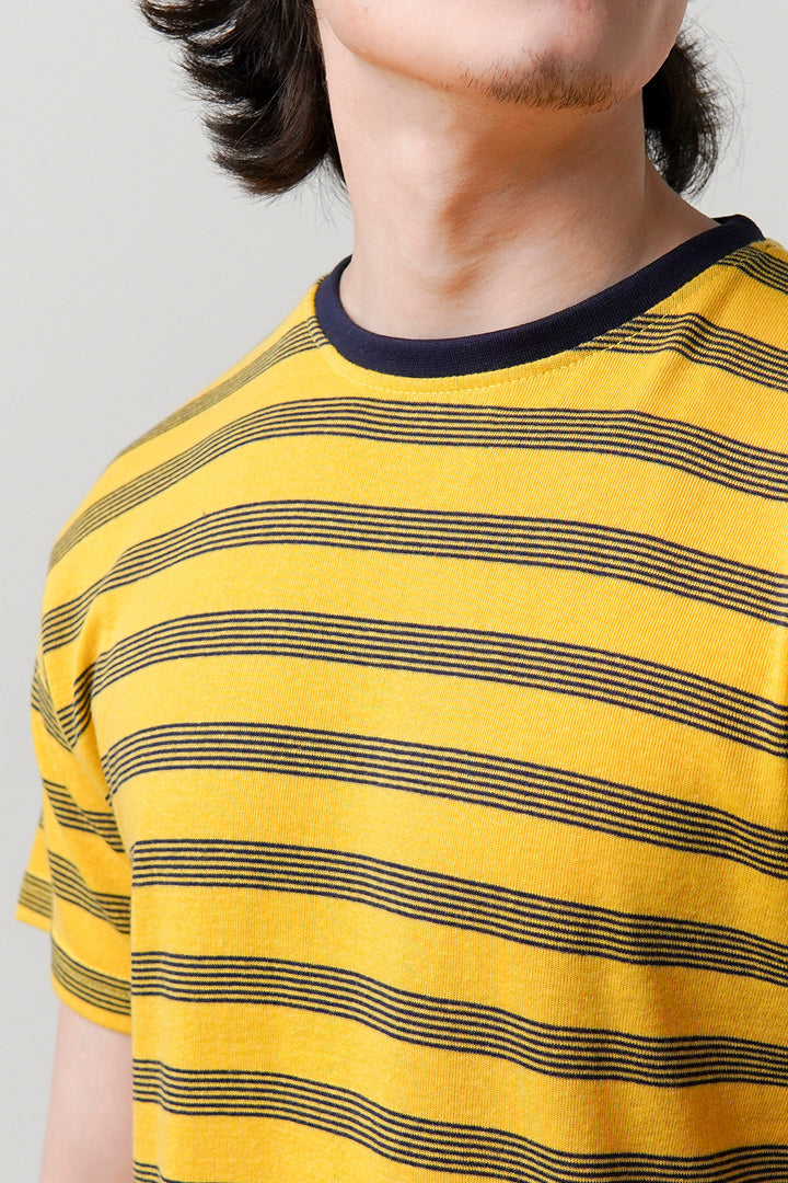 Striped T-Shirt - Yellow - Mendeez