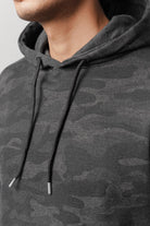 Camo Pullover Hoodie - Dark Grey - Mendeez