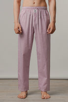 Check Woven Pajamas - Pink - FA - Mendeez