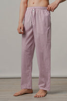 Check Woven Pajamas - Pink - FA - Mendeez