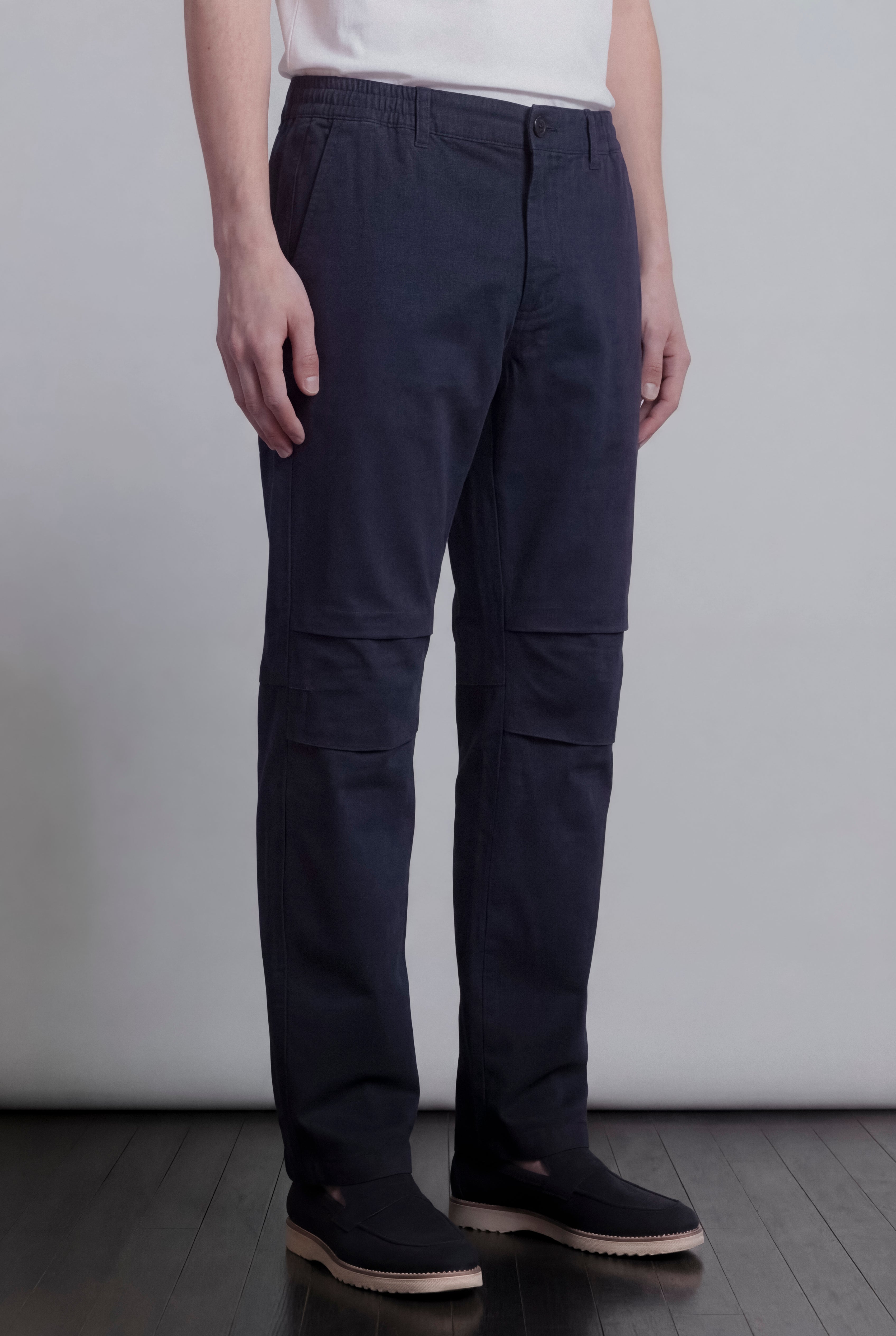 Pleated Pants - Navy Blue - Mendeez