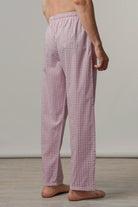 Check Woven Pajamas - Pink - FA - Mendeez