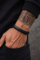 Classic Black Braided Bracelet-1-MENDEEZ
