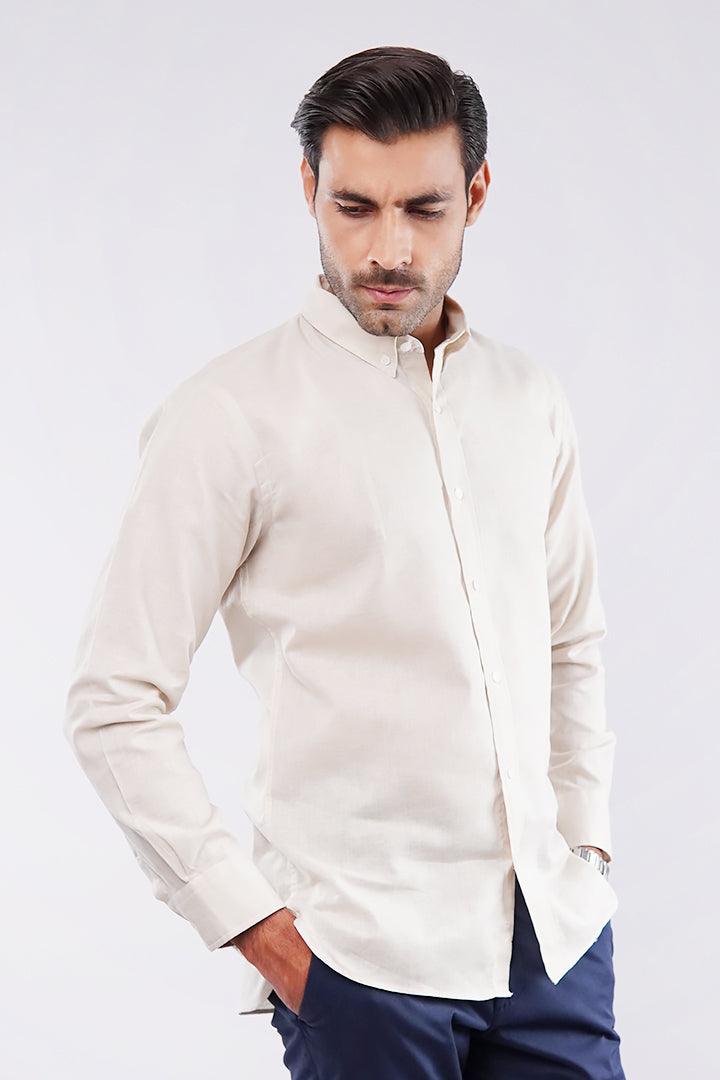 Oxford Shirt - Beige - Mendeez