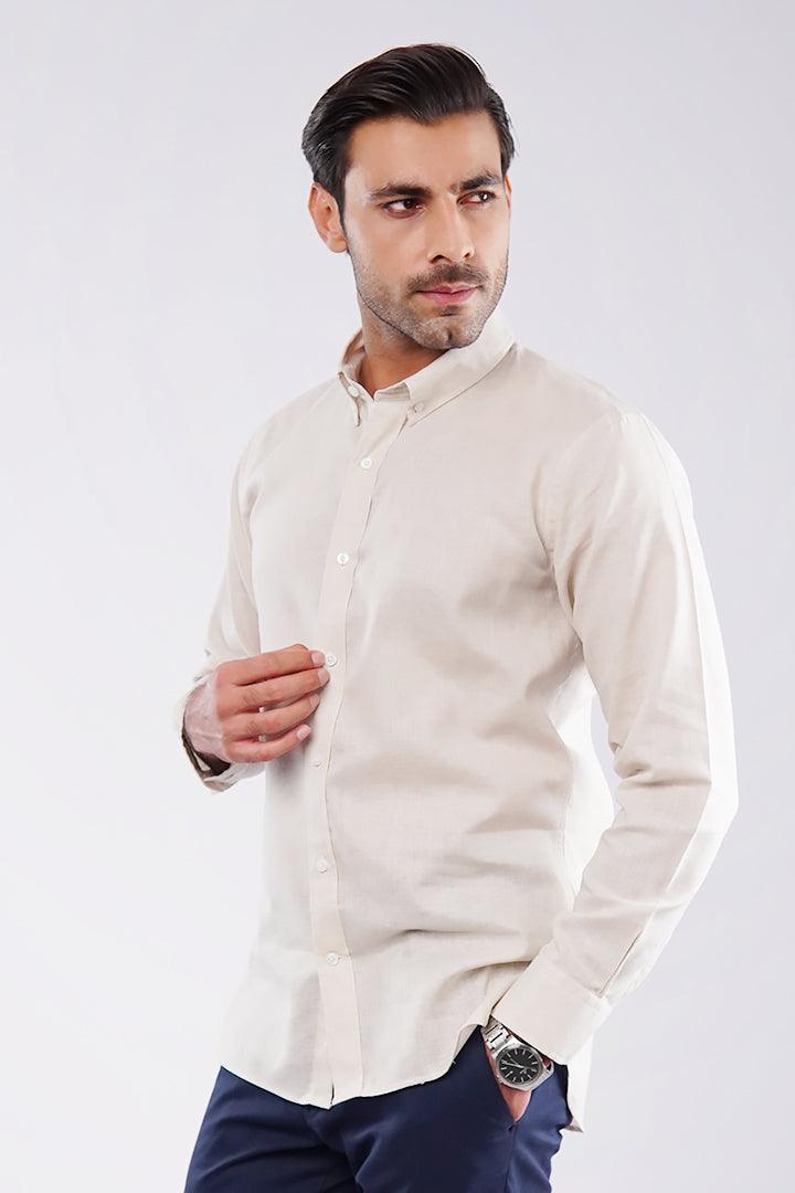 Oxford Shirt - Beige - Mendeez