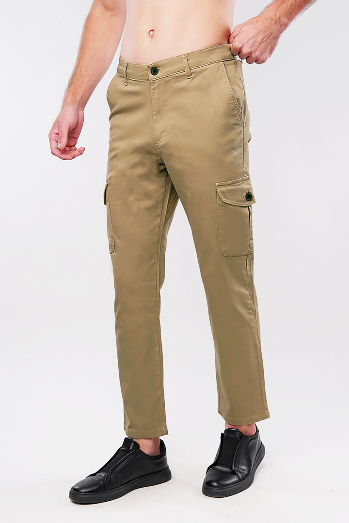 Straight Cargo Pants - Khaki - Mendeez