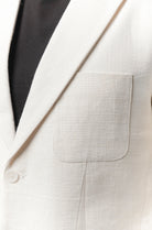 Linen Blazer - White - Mendeez