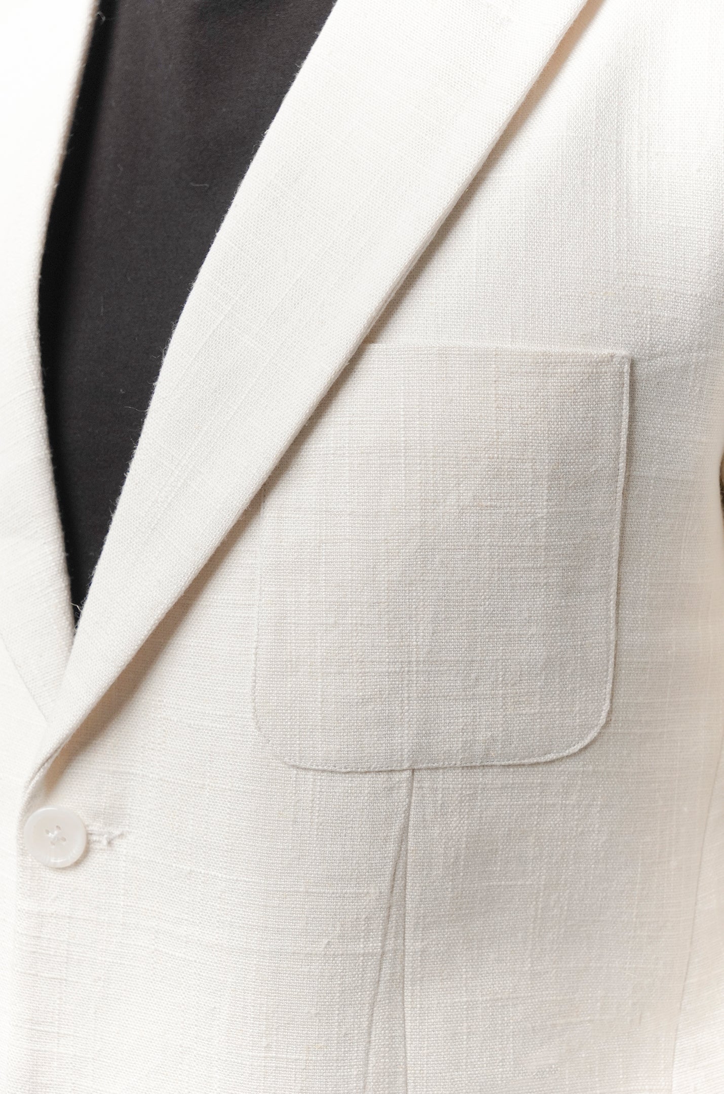 Linen Blazer - White - Mendeez