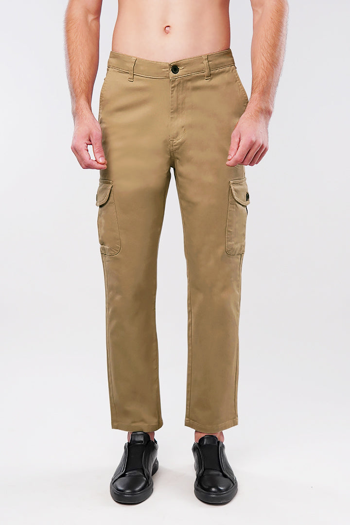 Straight Cargo Pants - Khaki - Mendeez