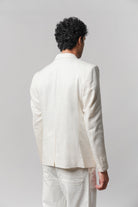 Linen Blazer - White - Mendeez