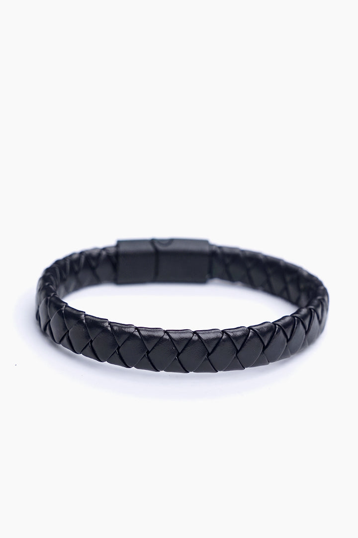 Classic Black Braided Bracelet-19-MENDEEZ