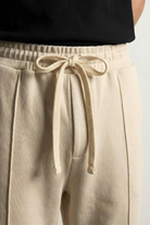 Pintex Jogger Pants - Cream - Mendeez