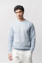 Side-Pocket Sweatshirt - Sky Blue - Mendeez