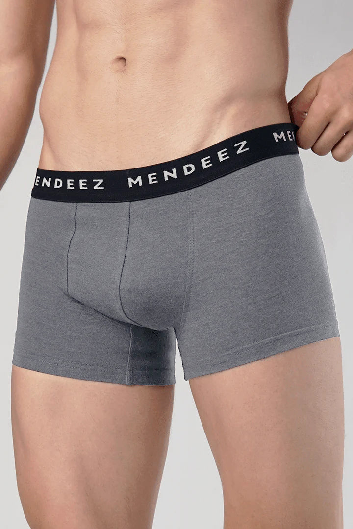 Boxer Trunks - Black, Navy Blue & Grey Pack Of 3 - Mendeez
