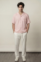 Oversized Cuban Shirt - Powder Pink - Mendeez
