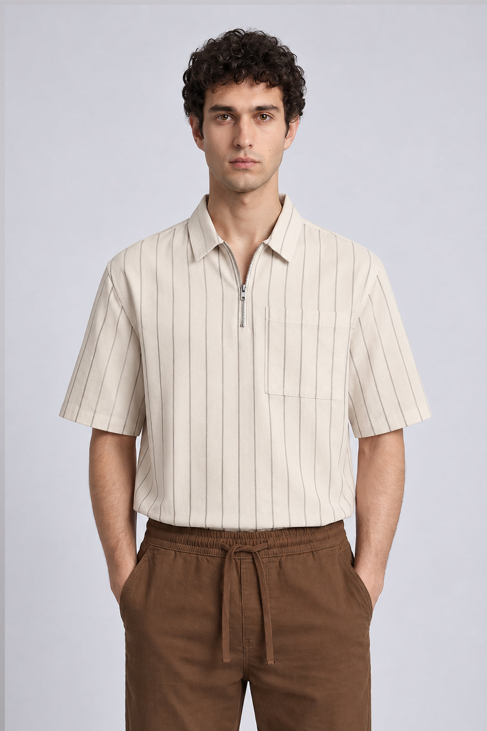 Quarter-Zip Woven Shirt