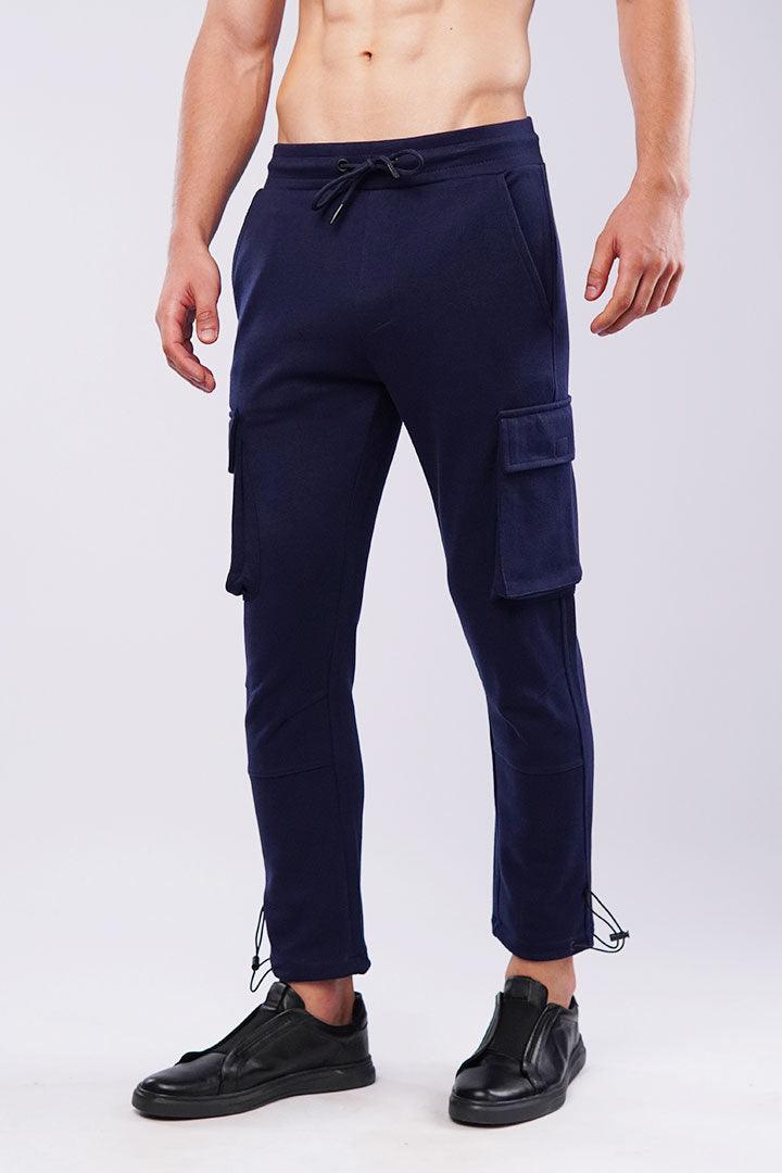 Terry Cargo Joggers - Navy Blue - Mendeez