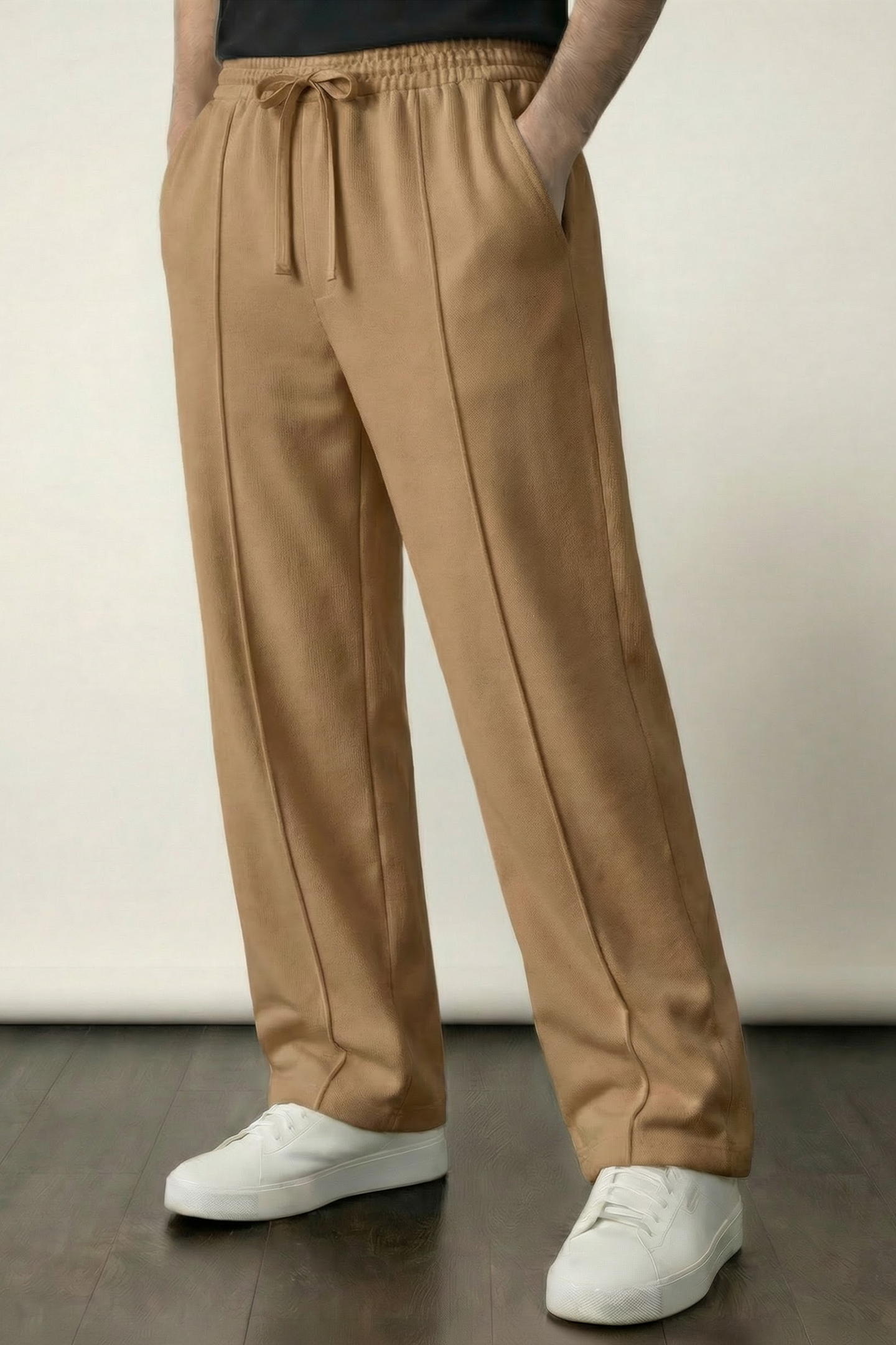 Pintex Jogger Pants - Camel - Mendeez