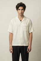 Oversized Cuban Shirt - White - Mendeez