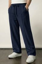 Pintex Jogger Pants - Navy Blue - Mendeez