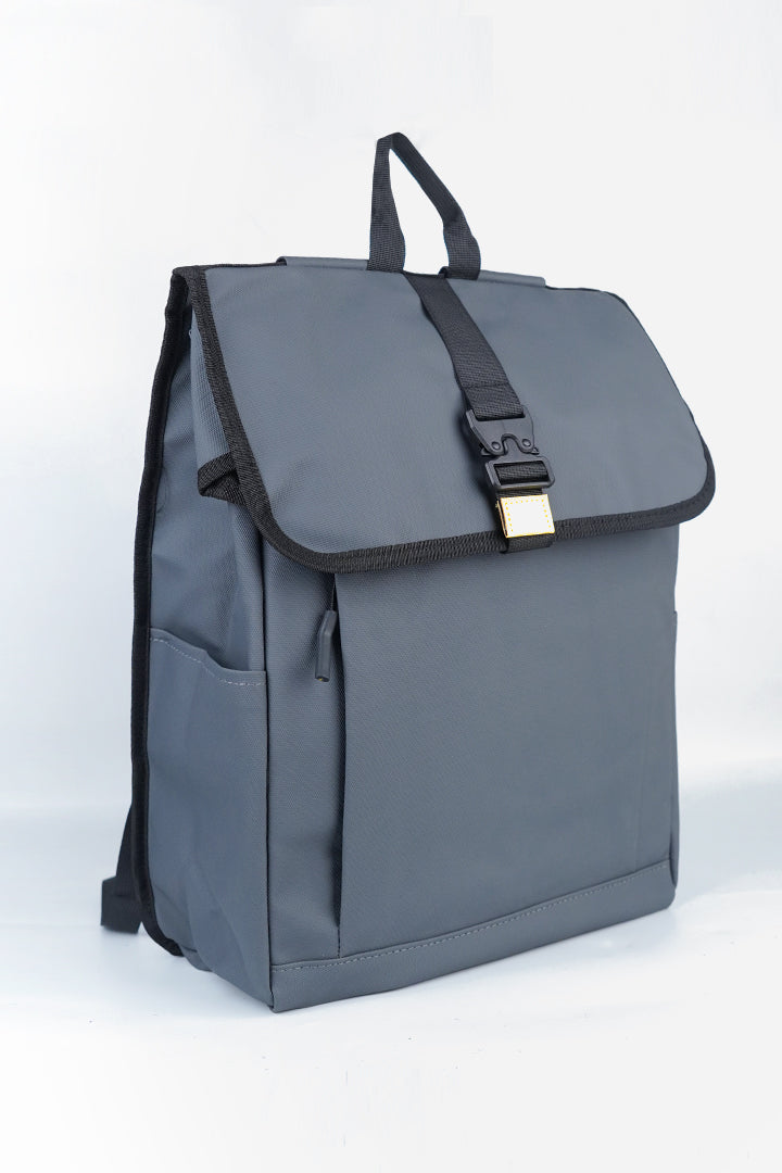 Urban Commuter Roll-Top Backpack – Stealth Grey-1-MENDEEZ