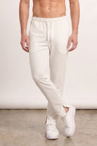 Split Hem Trousers - White-1-MENDEEZ