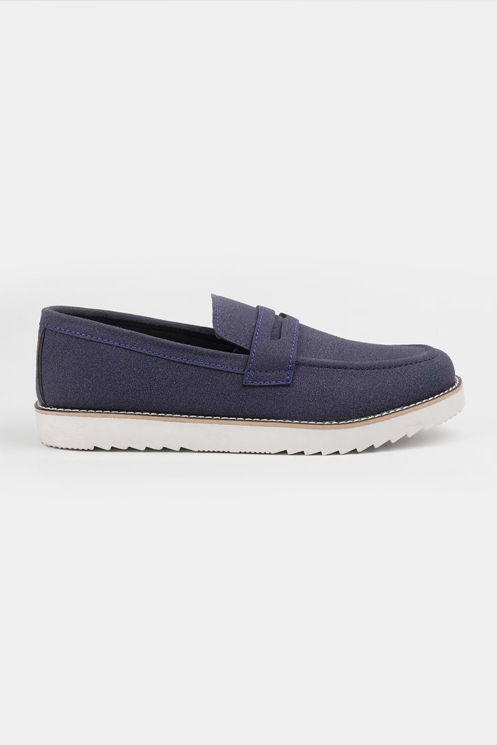 Slip On Suede Loafers - Ocean Blue - Mendeez