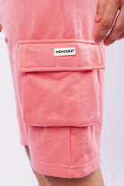 Terry Cargo Shorts - Coral Pink - Mendeez