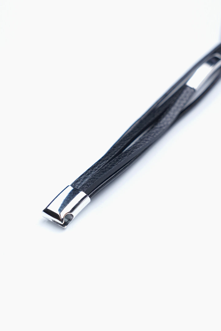 Multi-Layer Black Bracelet with Silver Bar - Mendeez