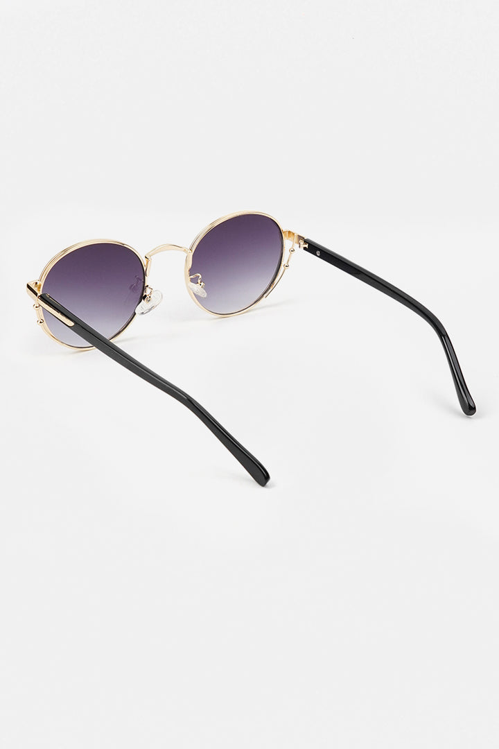 Retro Round Sunglasses - Gold - Mendeez