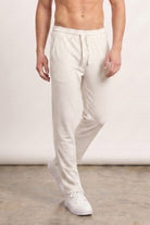 Split Hem Trousers - White-2-MENDEEZ