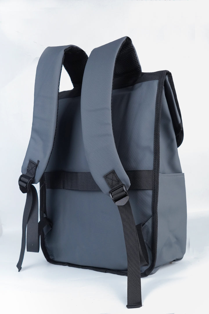 Urban Commuter Roll-Top Backpack – Stealth Grey-3-MENDEEZ