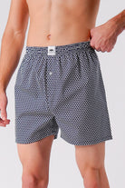 Mesh Woven Boxer Shorts - Black - Mendeez