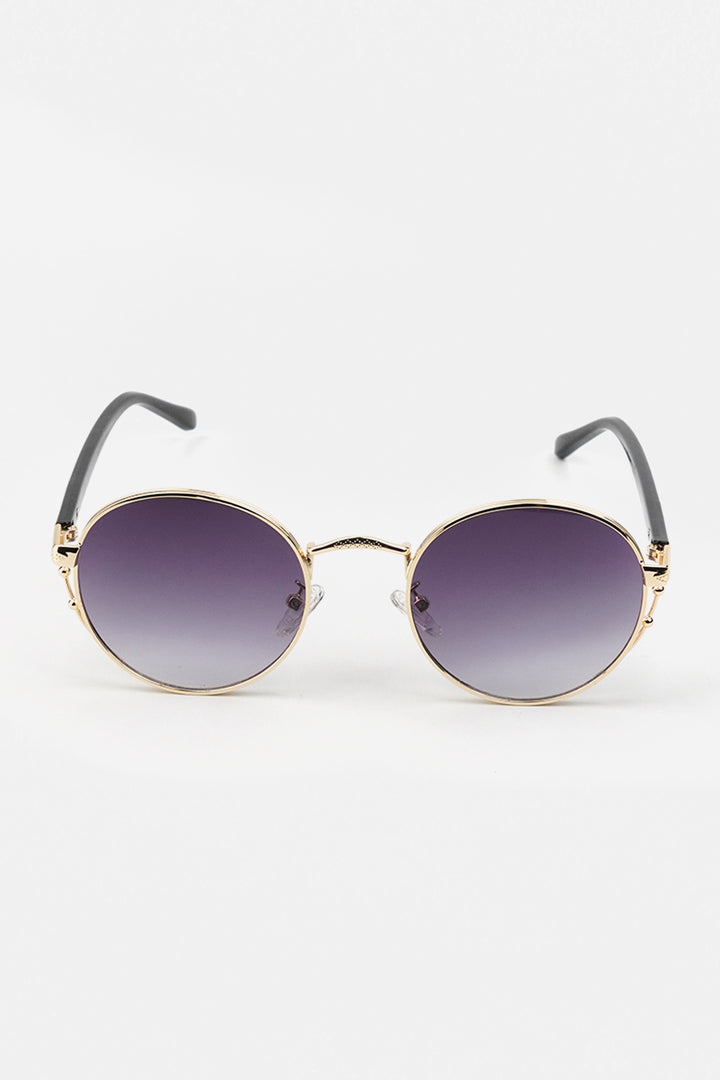 Retro Round Sunglasses - Gold - Mendeez