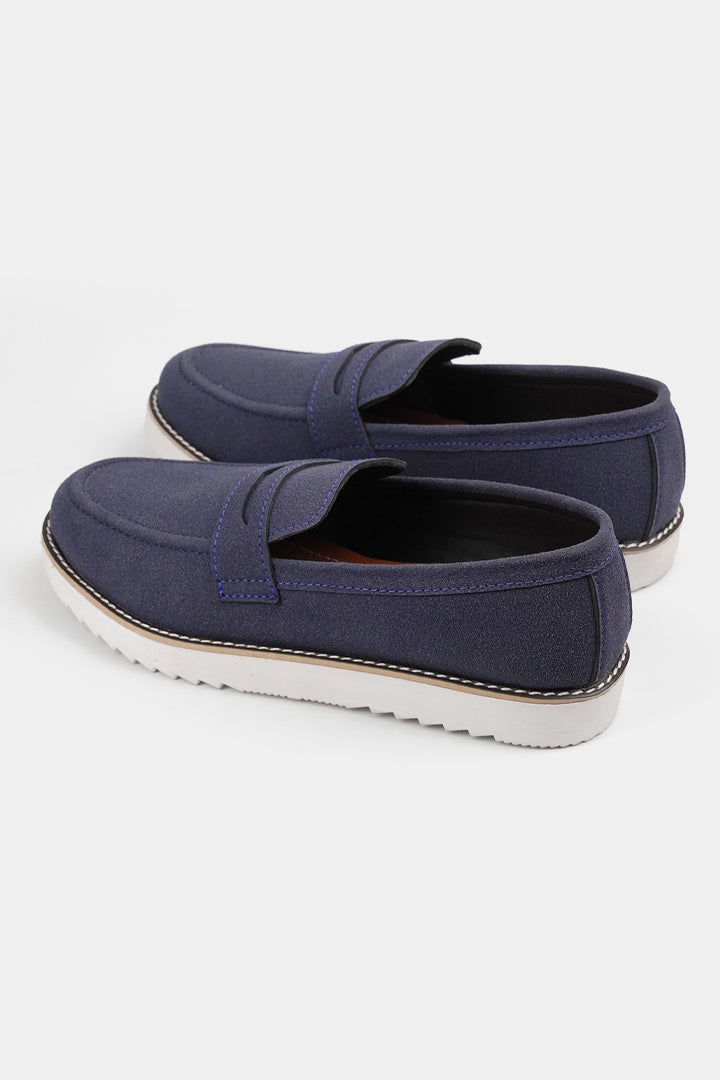 Slip On Suede Loafers - Ocean Blue - Mendeez