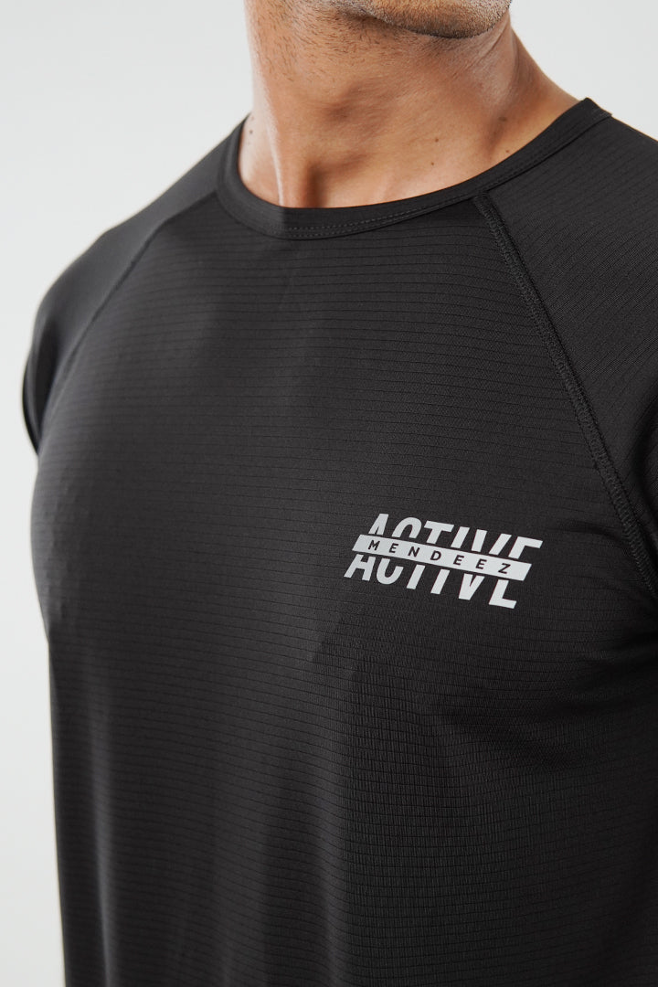 Striped T-Shirt - Black - Mendeez