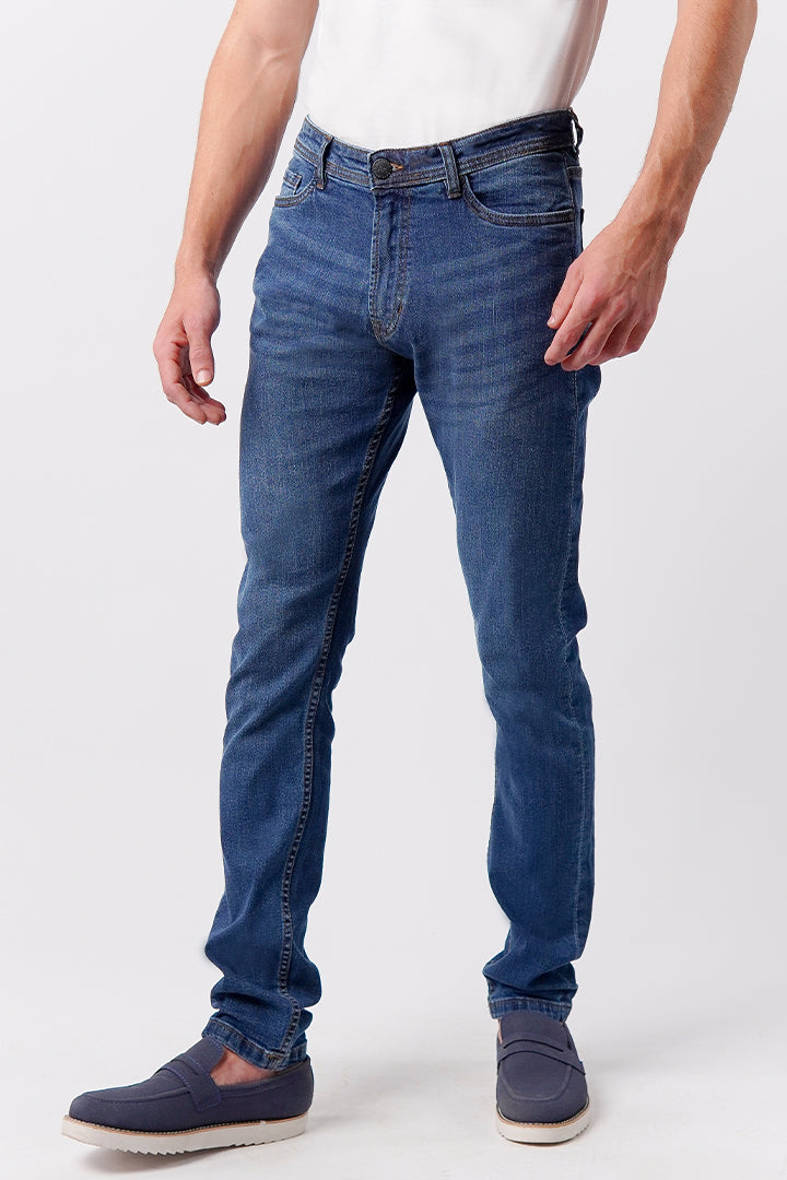 Slim Fit Denim - Medium Blue - Mendeez