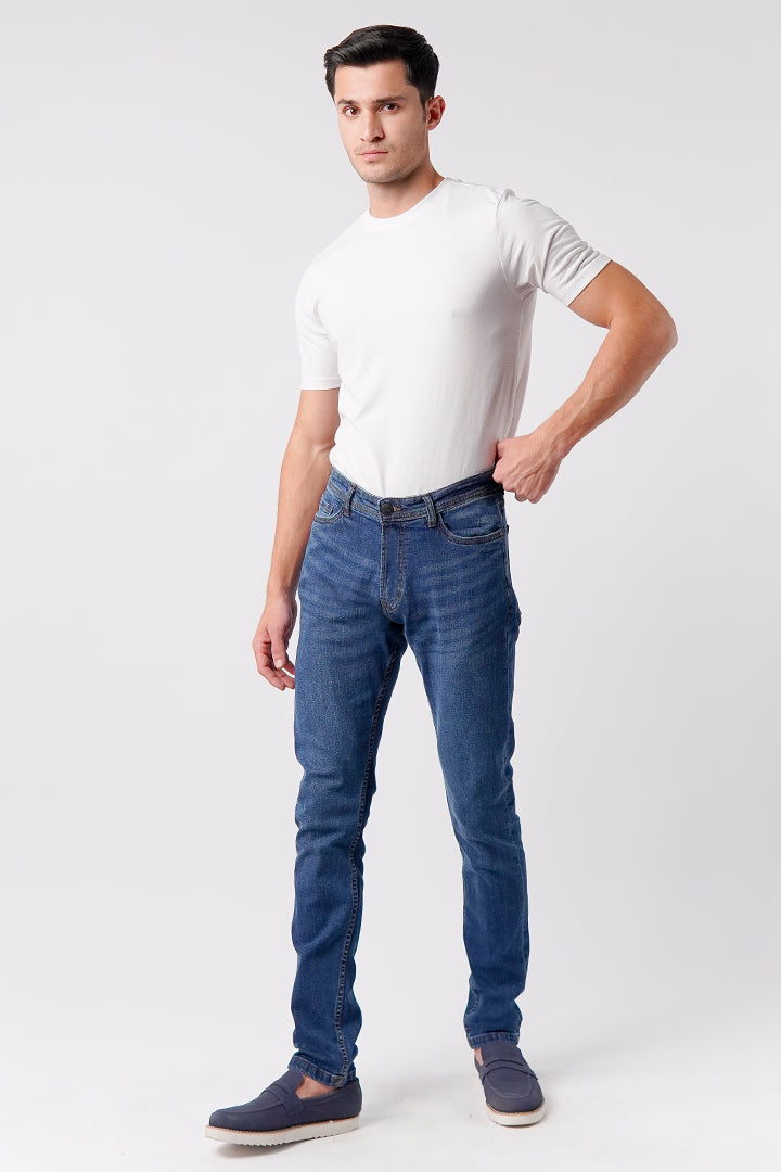 Slim Fit Denim - Medium Blue - Mendeez