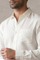 Linen Shirt - Off White - Mendeez